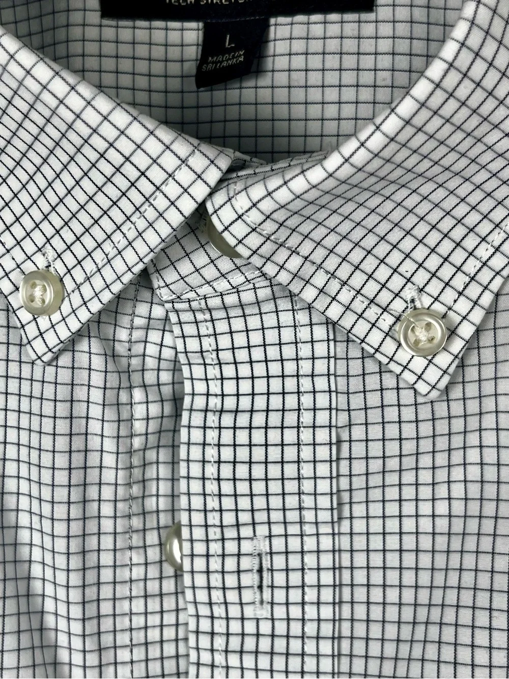 Banana Republic Men’s L Slim Flex Fit Tech Stretch Cotton Check Shirt sku 126